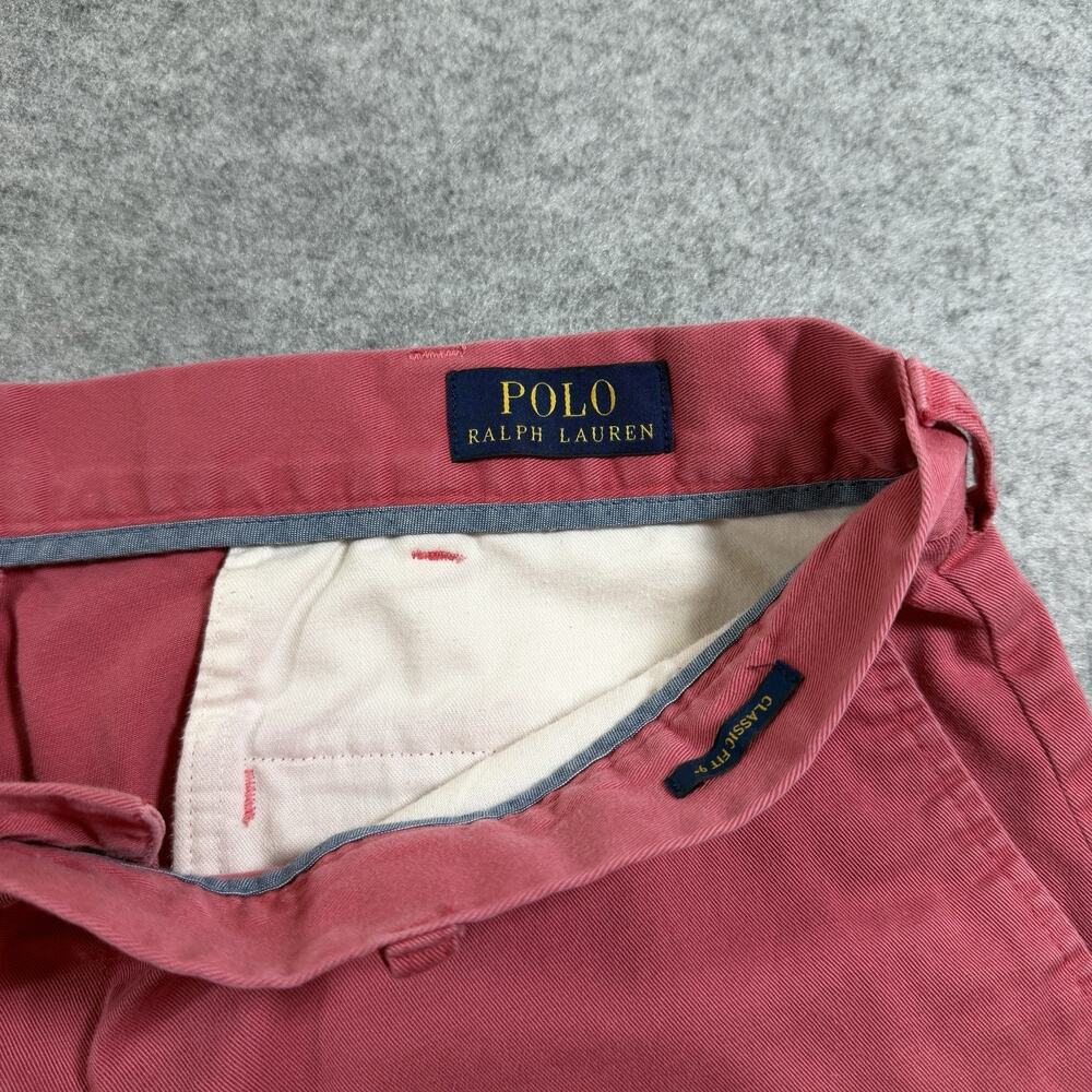 Polo Ralph Lauren Chino Shorts Men 36 Salmon Classic Fit 9 Inseam Preppy Coastal - Picture 3 of 9
